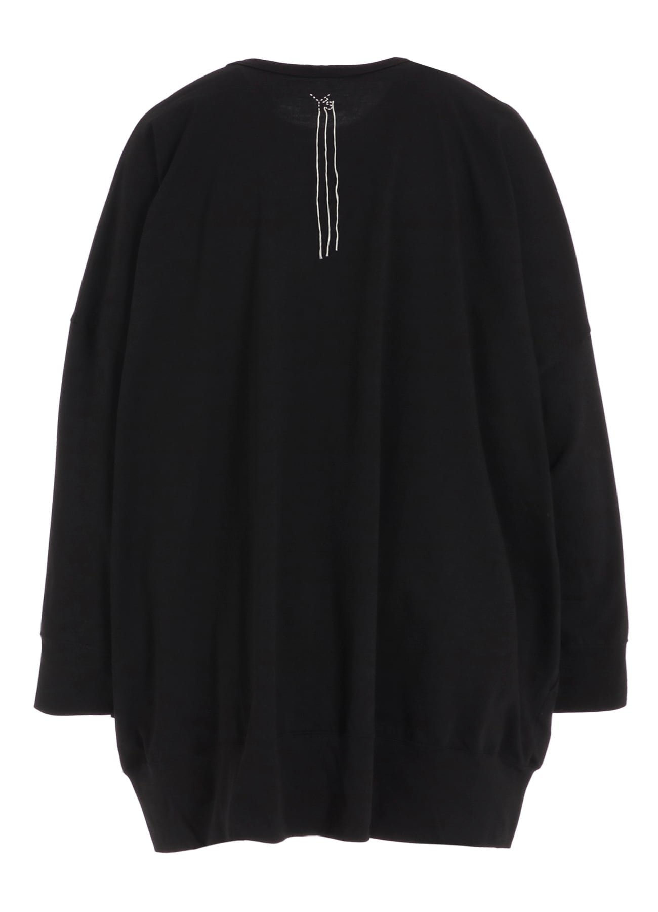 HARD TWISTED JERSEY Y'S STITCH LONG SLEEVE OVERSIZED T(M Black