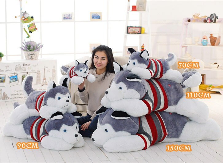 楽天市場】「全長70cm」ハスキー ぬいぐるみ イヌ ペット 犬 ハスキー