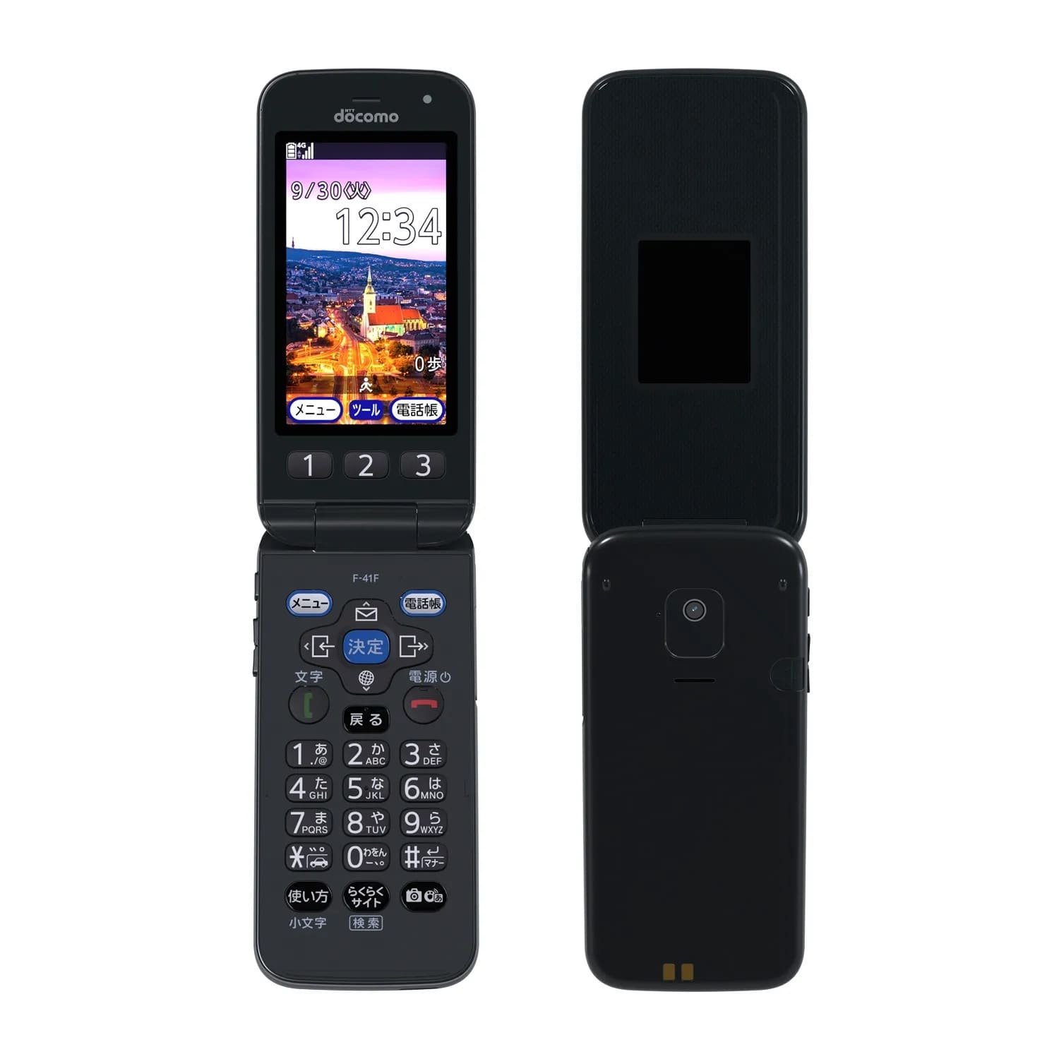 docomo らくらくホン F-41Fセット ネイビー docomo らくらくホン F-41F