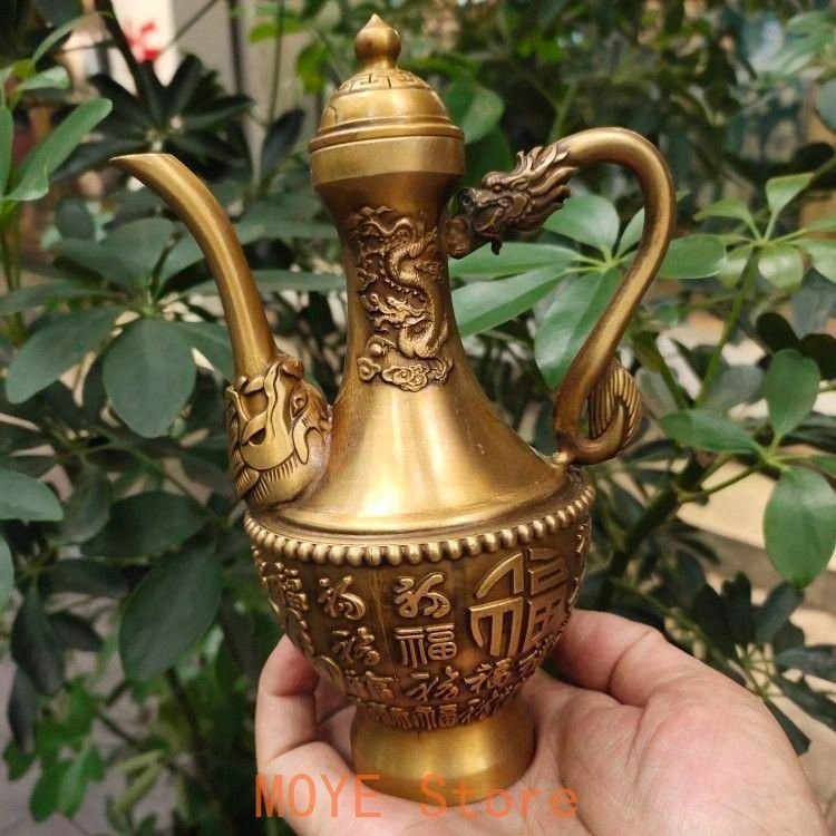 銅器 茶壺 百福茶壺 茶道具 煎茶器 装飾品 工芸品 置物 銅製 百福