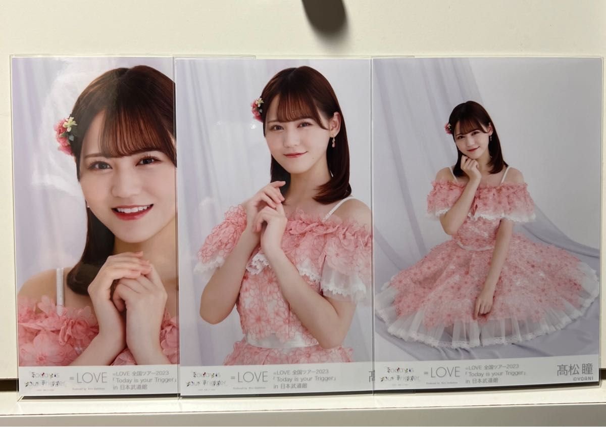 イコラブ 髙松瞳 7周年コンサート衣装 生写真 直筆 チュウ 猫衣装