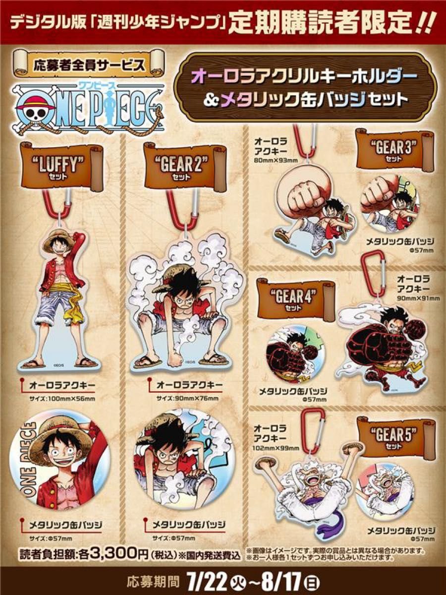 ONE PIECE ワンピース オーロラアクキー メタリック缶バッジ アクリル