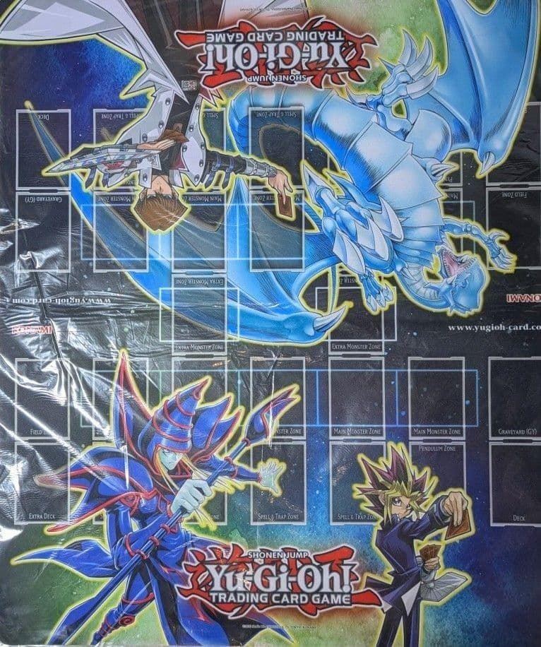 遊戯王 プレイマット 遊戯 海馬 2人用 ブラック・マジシャン 青眼の白