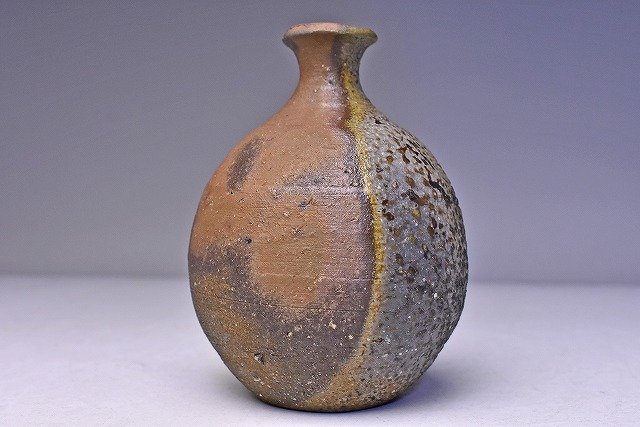 人間国宝 藤原雄 備前徳利形壺 人間国宝 藤原雄 備前徳利形壺