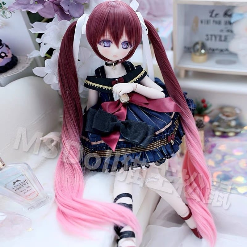 mdd ディーラー様製カスタムヘッド ウィッグ ドールアイ セット