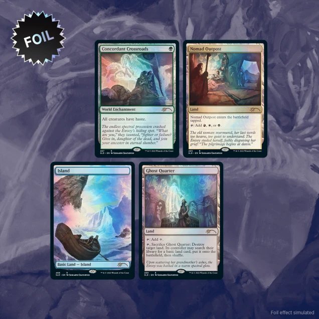 Secret Lair ダンダーン 島 / foil 4枚セット Secret Lair ダンダーン