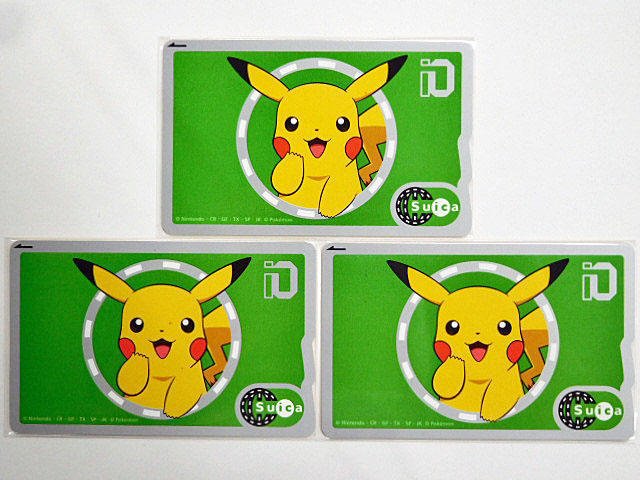 Suica スイカ ポケモンコラボ ピカチュウデザイン 台紙付き