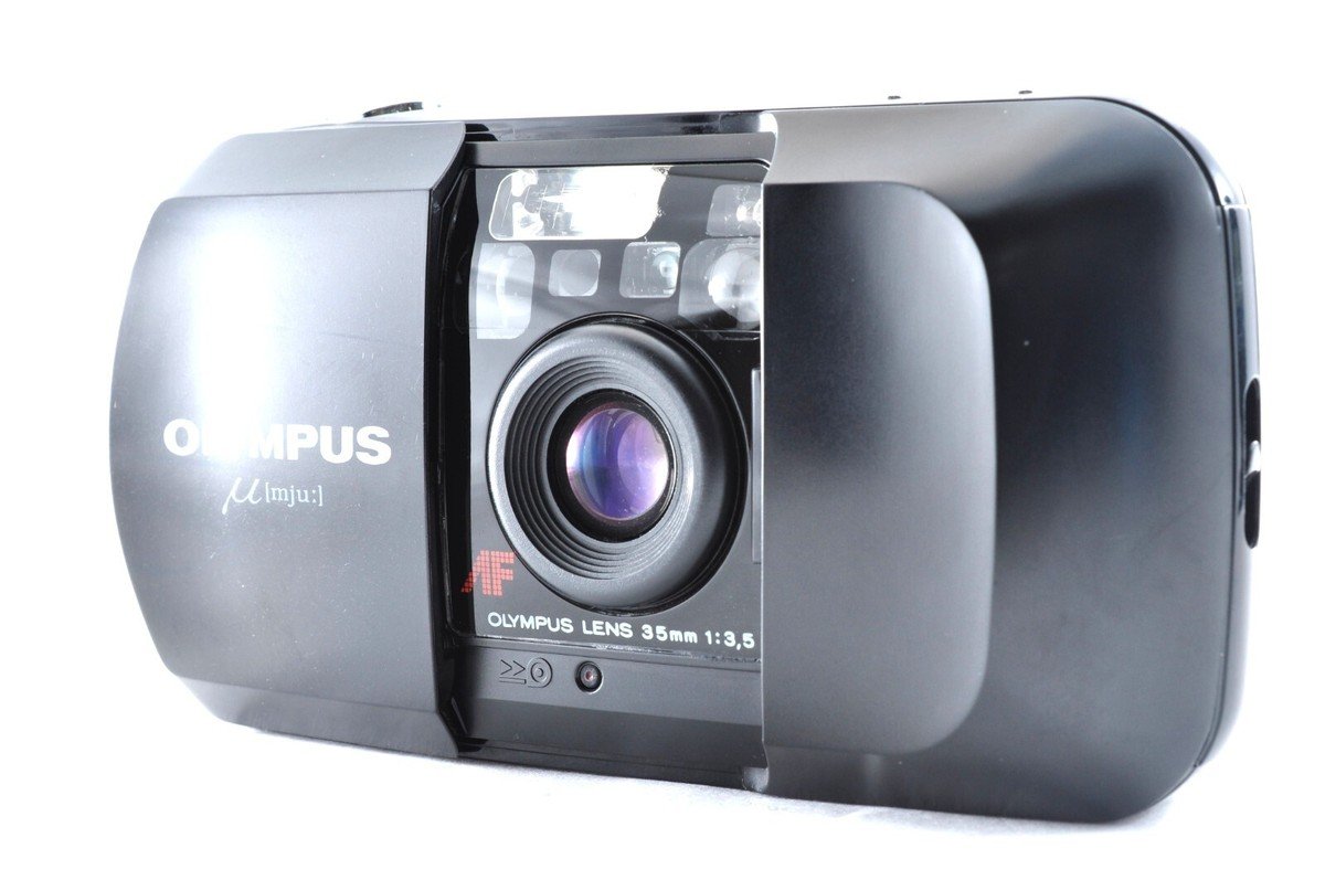 OLYMPUS μ mju Digital Camera 35mm F/3.5 Lens Black Opt MINT From
