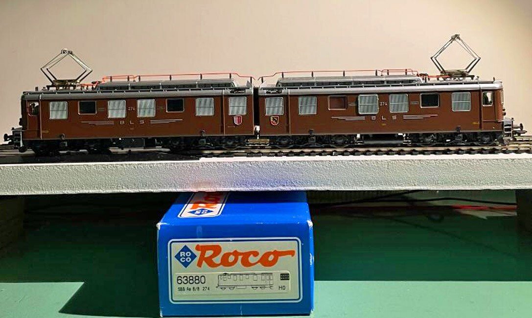 HO ROCO 63880 BLS SWISS AE 8/8 274 ELECTRIC DOUBLE LOCOMOTIVE | eBay