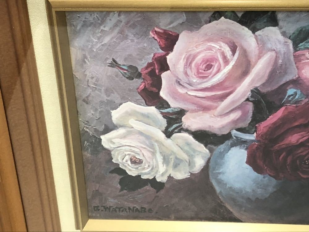 田渕眞兒油絵油彩画薔薇シリーズ花No.2-15+s