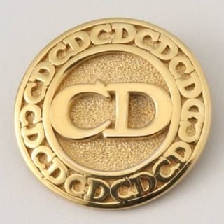 極美品】 Christian Dior ブローチ ロゴ ラインストーン 2726 極美品