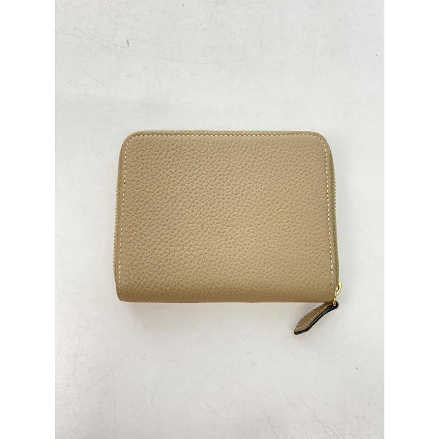 BONAVENTURA◇2つ折り財布/レザー/BEG/無地/レディース/ボナベンチュラ