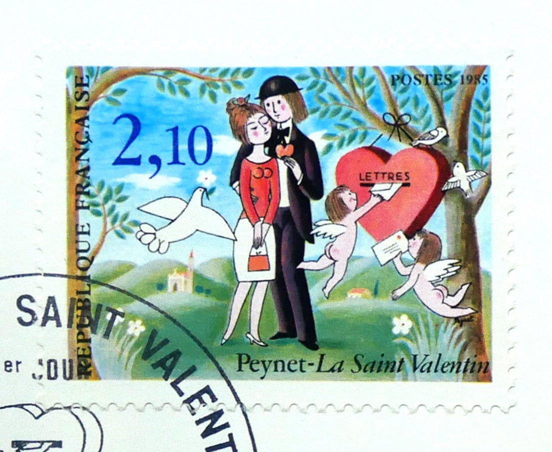 レイモン・ペイネ パリの2人 リトグラフ 直筆サイン 黄袋 箱入