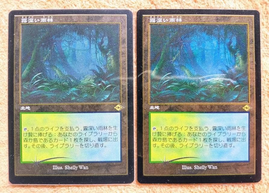 MTG 霧深い雨林 旧枠 ロシア語 2枚 MTG 霧深い雨林 旧枠