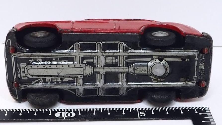 萬代屋【ダットサン セダン1000赤】ブリキtin toy car自動車【箱無