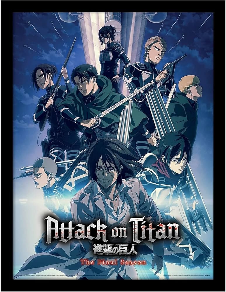 Amazon.co.jp: Pyramid International 進撃の巨人 ポスター ボーダーと