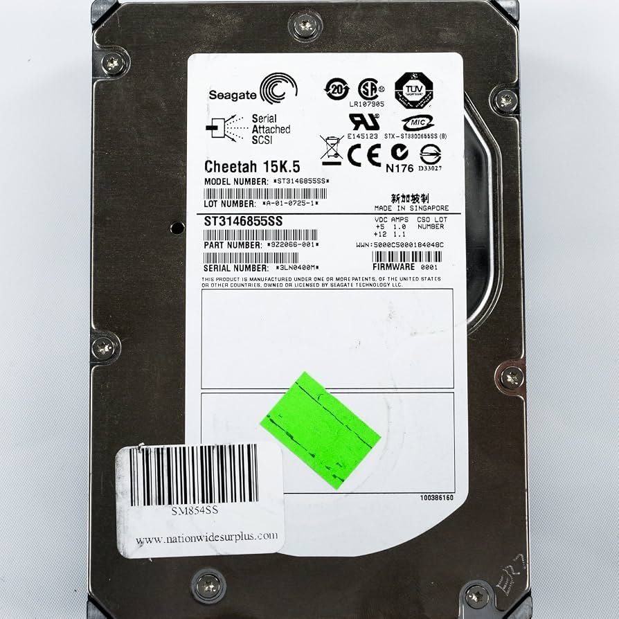 Amazon.com: Seagate Cheetah 146GB SAS ST3146855SS 15K Hard Drive