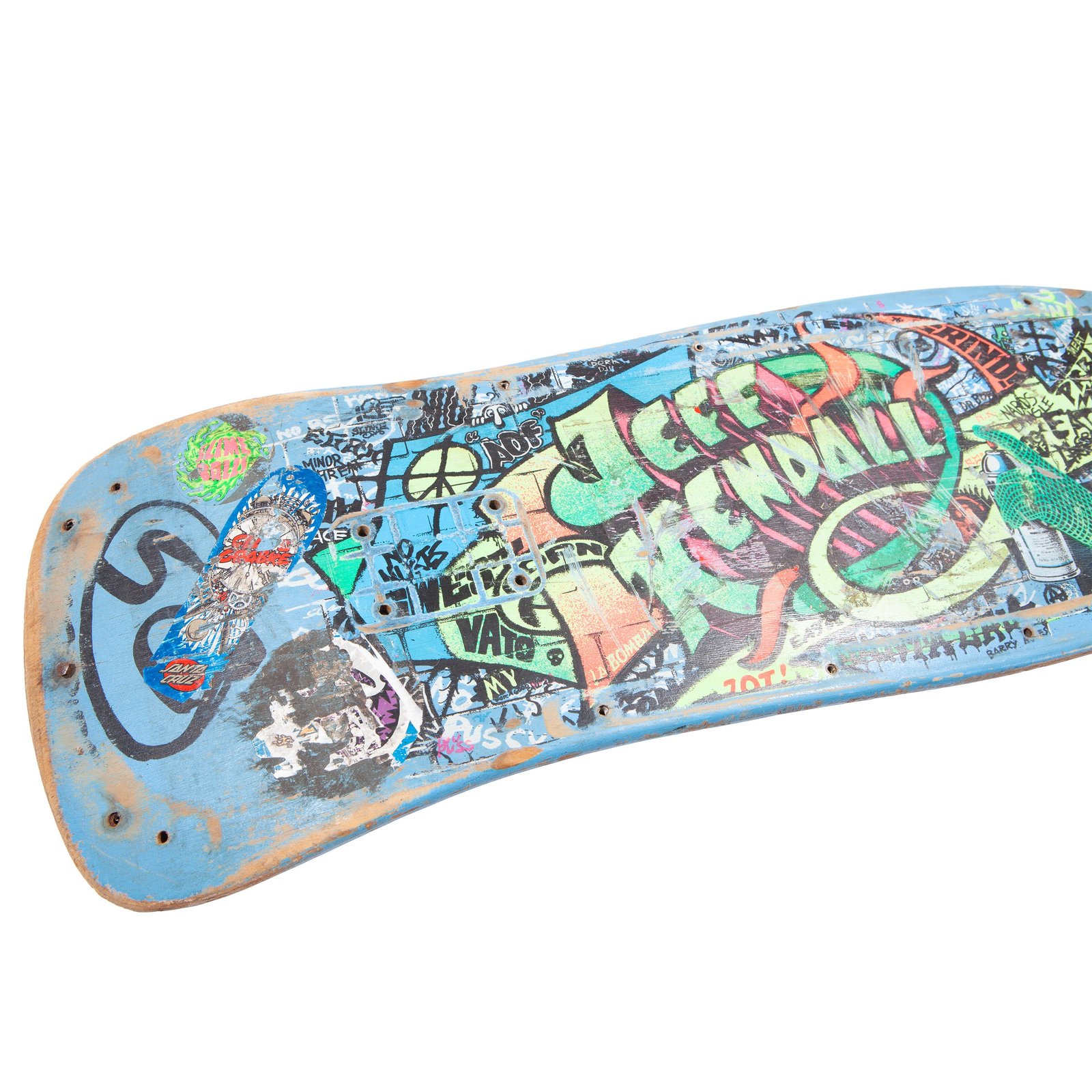 Overripe Santa Cruz Jeff Kendall Graffiti Blue Deck Used (Late