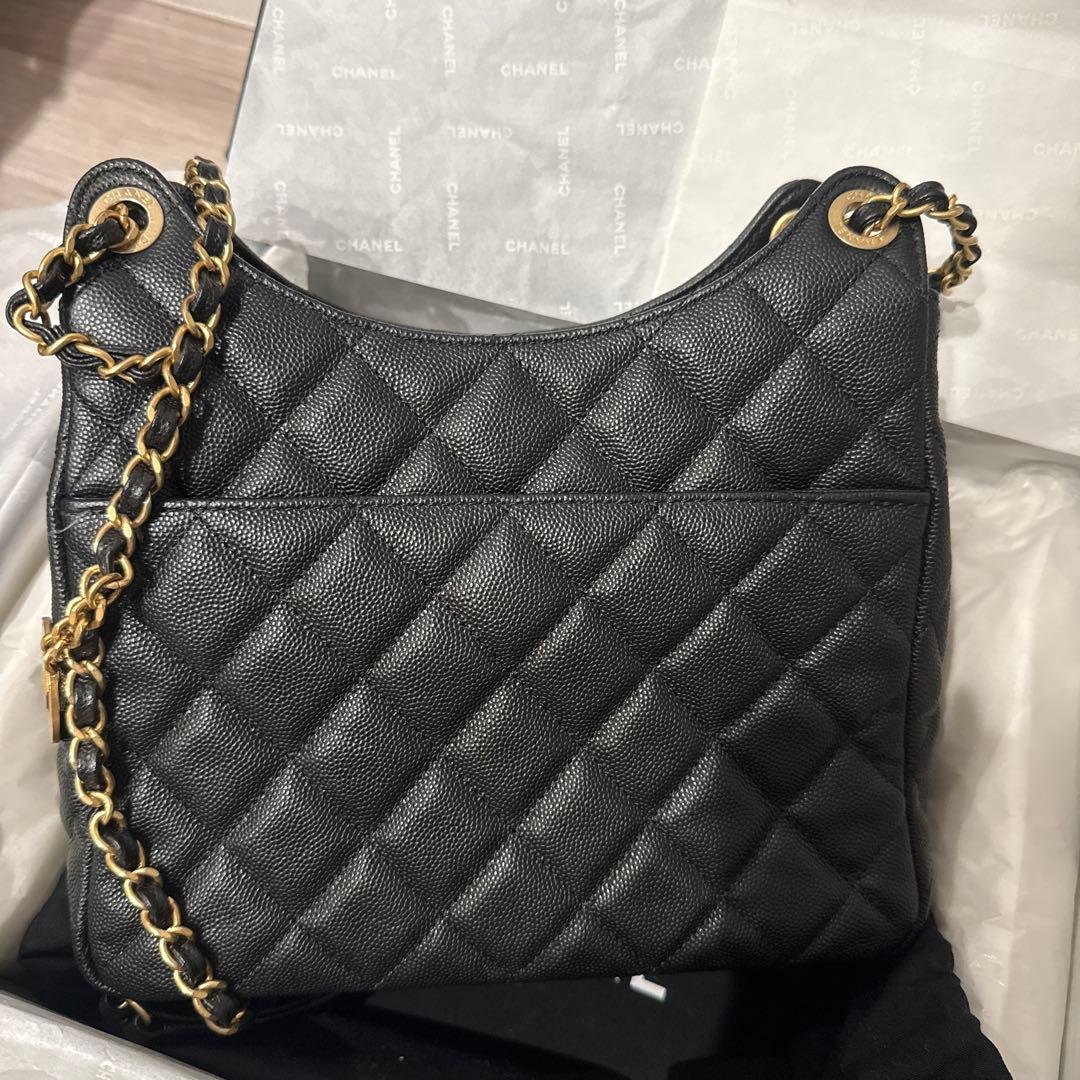 CHANEL ★キャビアスキンブラック ショルダーバッグ