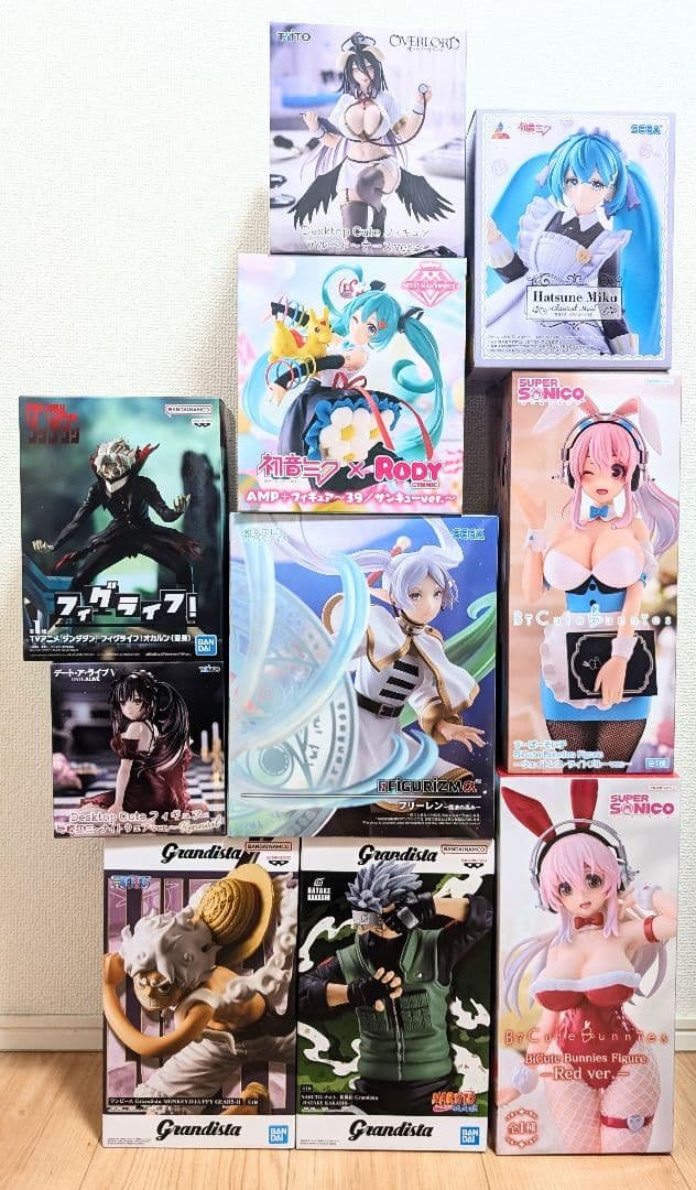 【初音ミク/フリーレン/ルフィ/NARUTO他】プライズ10体セットまとめ売り 初音ミク プライズ フィギュア まとめ売り 10点セット