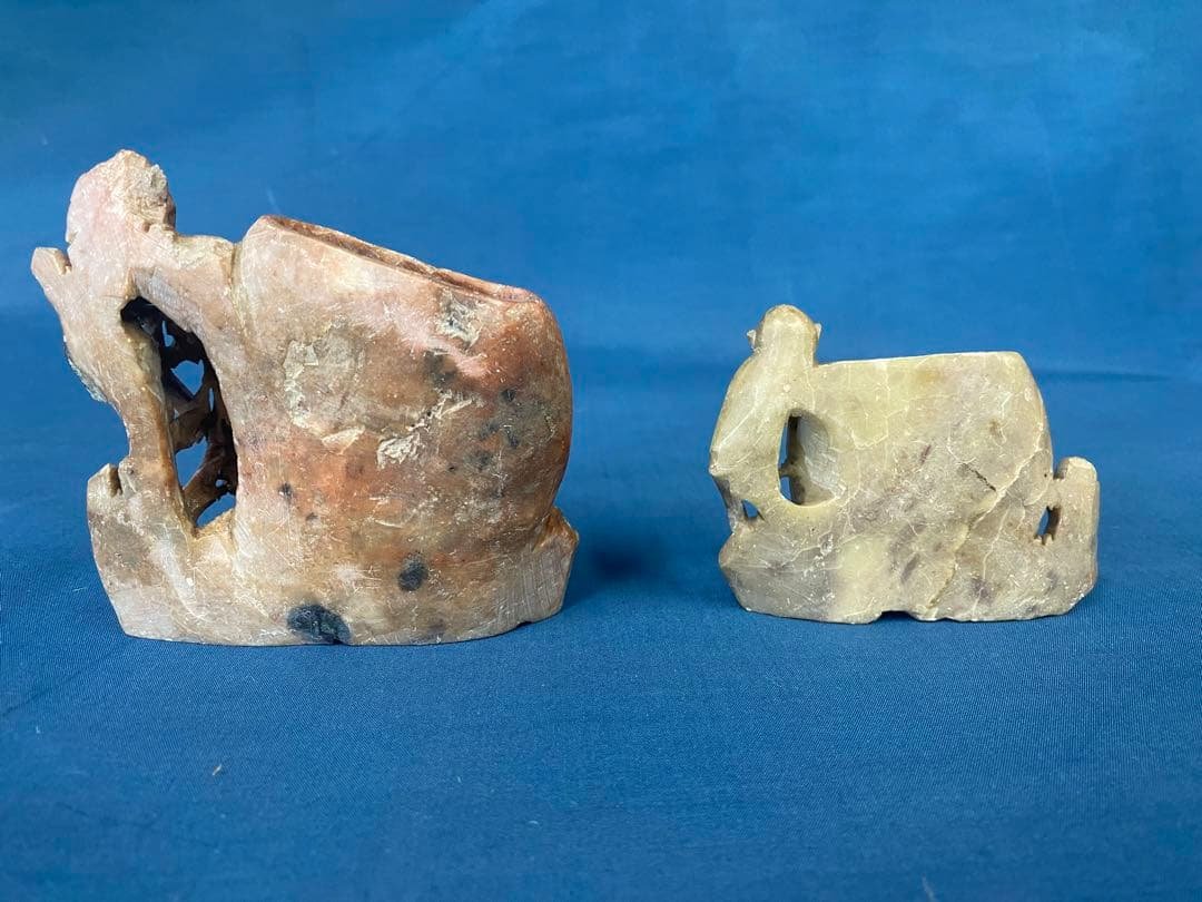 中国美術 置物 入れ物 石 骨董 アンティーク 中国美術置物入れ物石骨董