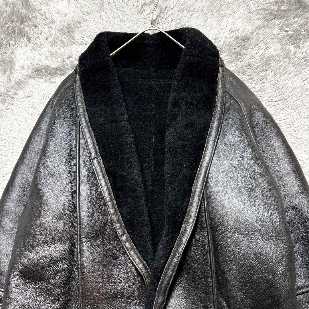 極上ムートン メンズ リアルムートン 羊毛皮 XL相当