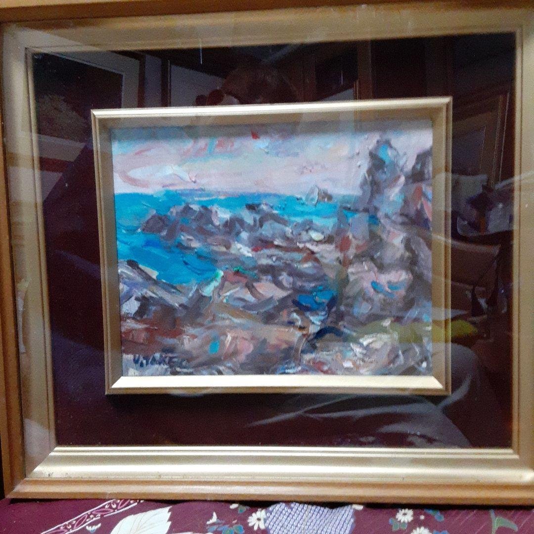 直筆油絵　房州太海 直筆油絵 房州太海