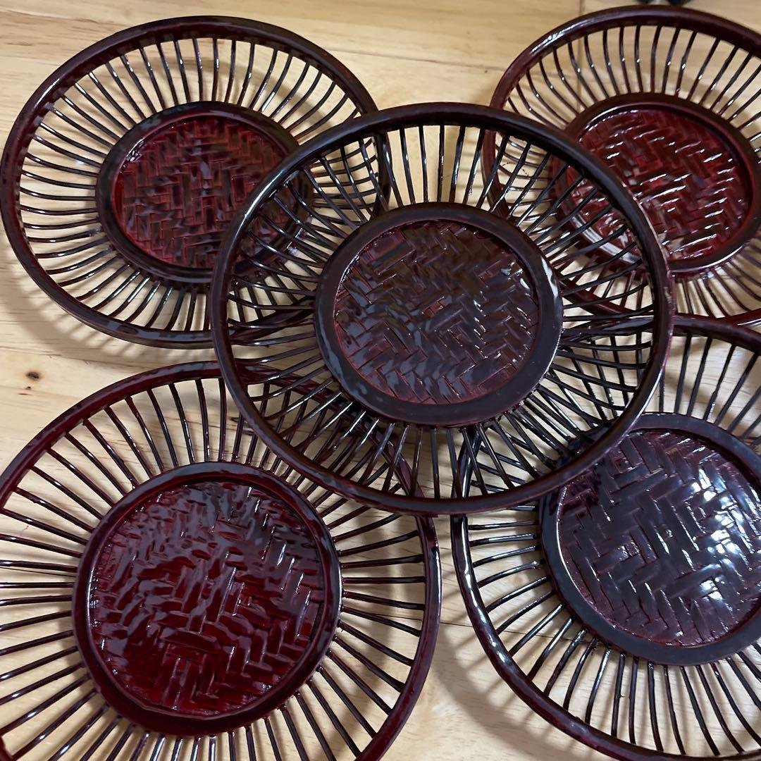 嵐山　竹細工　菓子器　茶托