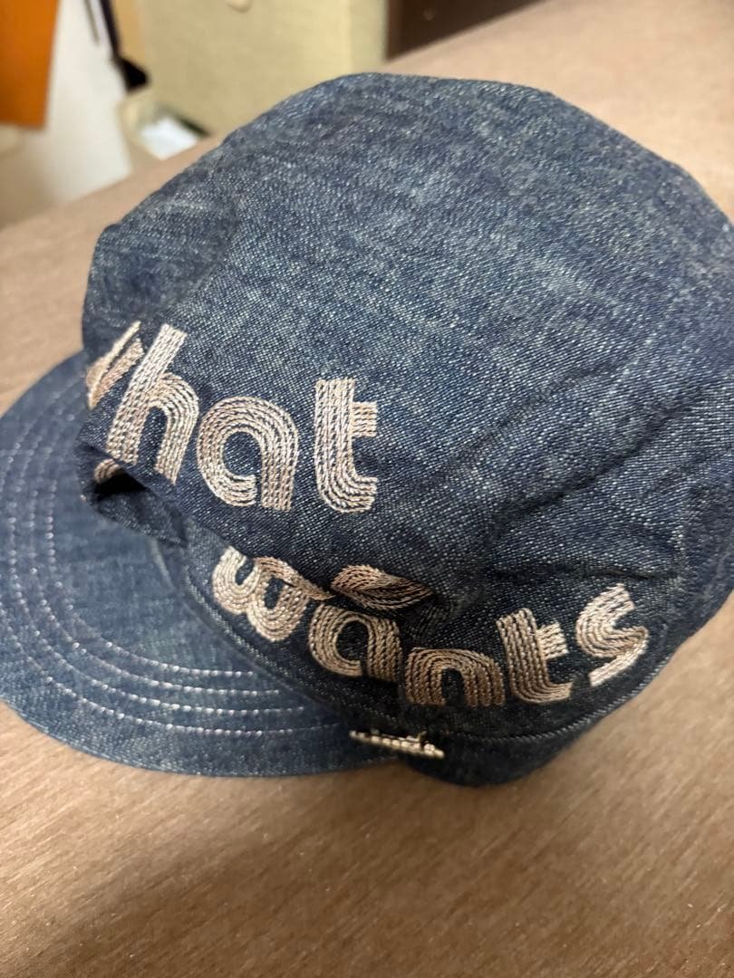 WMMW 吉田美和 キャスケット帽デニム生地 ブローチ付き - メルカリ