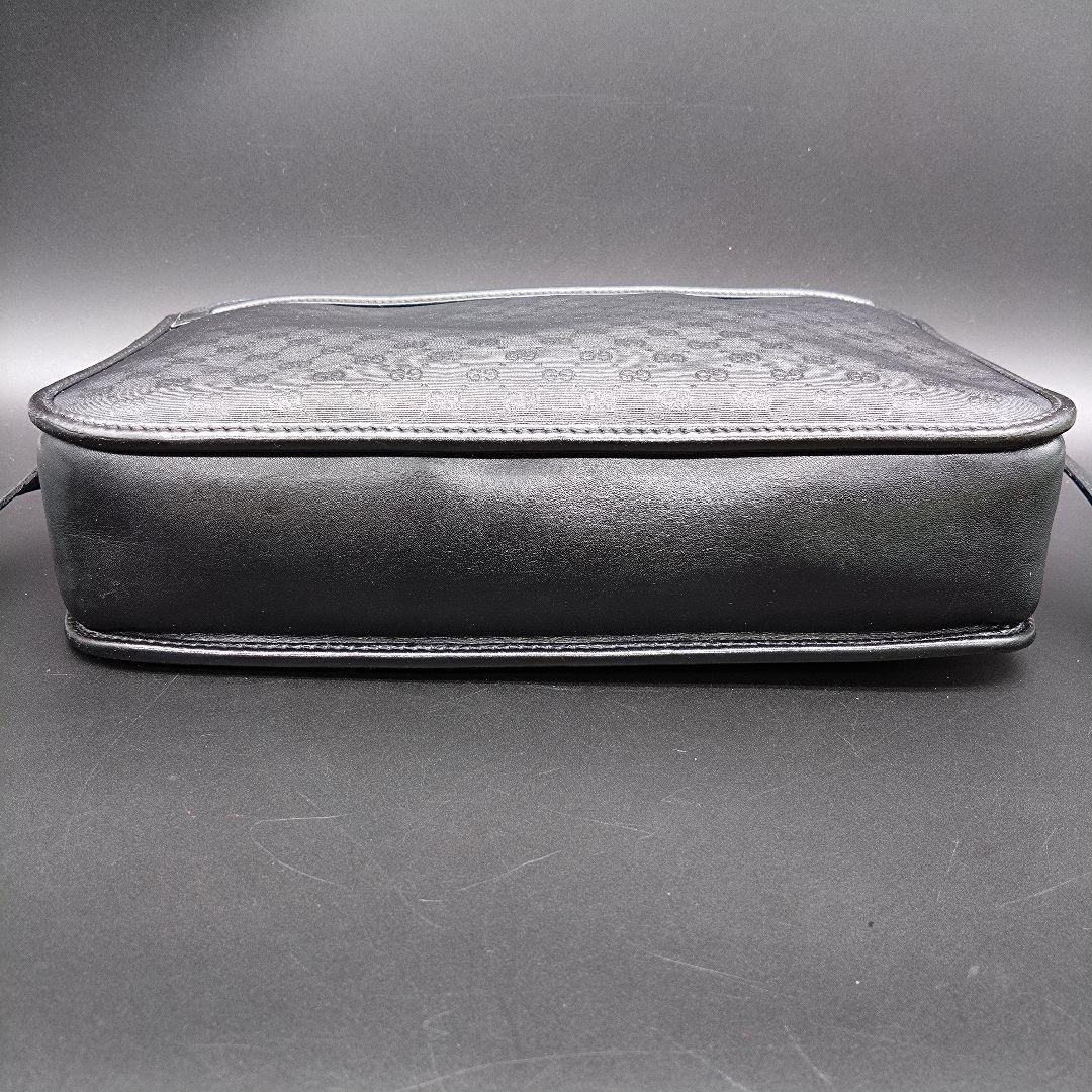 GUCCI ショルダーバッグ GG柄 クロスボディ バッグ 黒 オールドグッチ